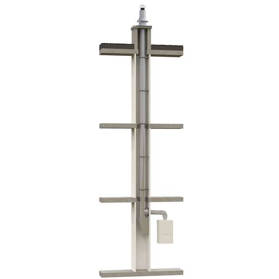 Image d'ambiance - Kit mural B22-B23 Chemilux Condensation extérieur rigide