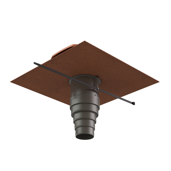 Valetis Roof terminal 200 with adaptor terracotta/red