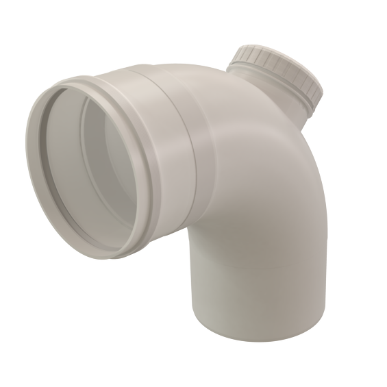 inspection Bend 87° 250mm PP Translucent