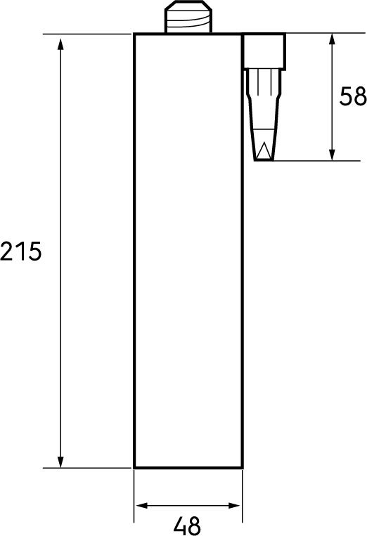 Dimensional drawing - High Tack Sealant