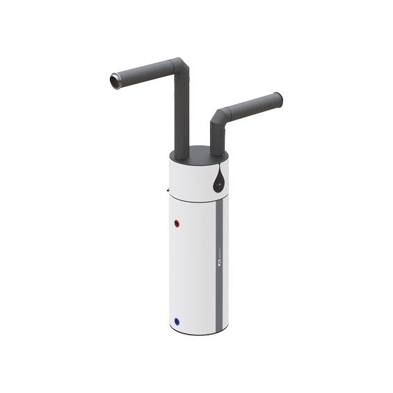 Caelio DHW HP enamelled steel white with wall terminal