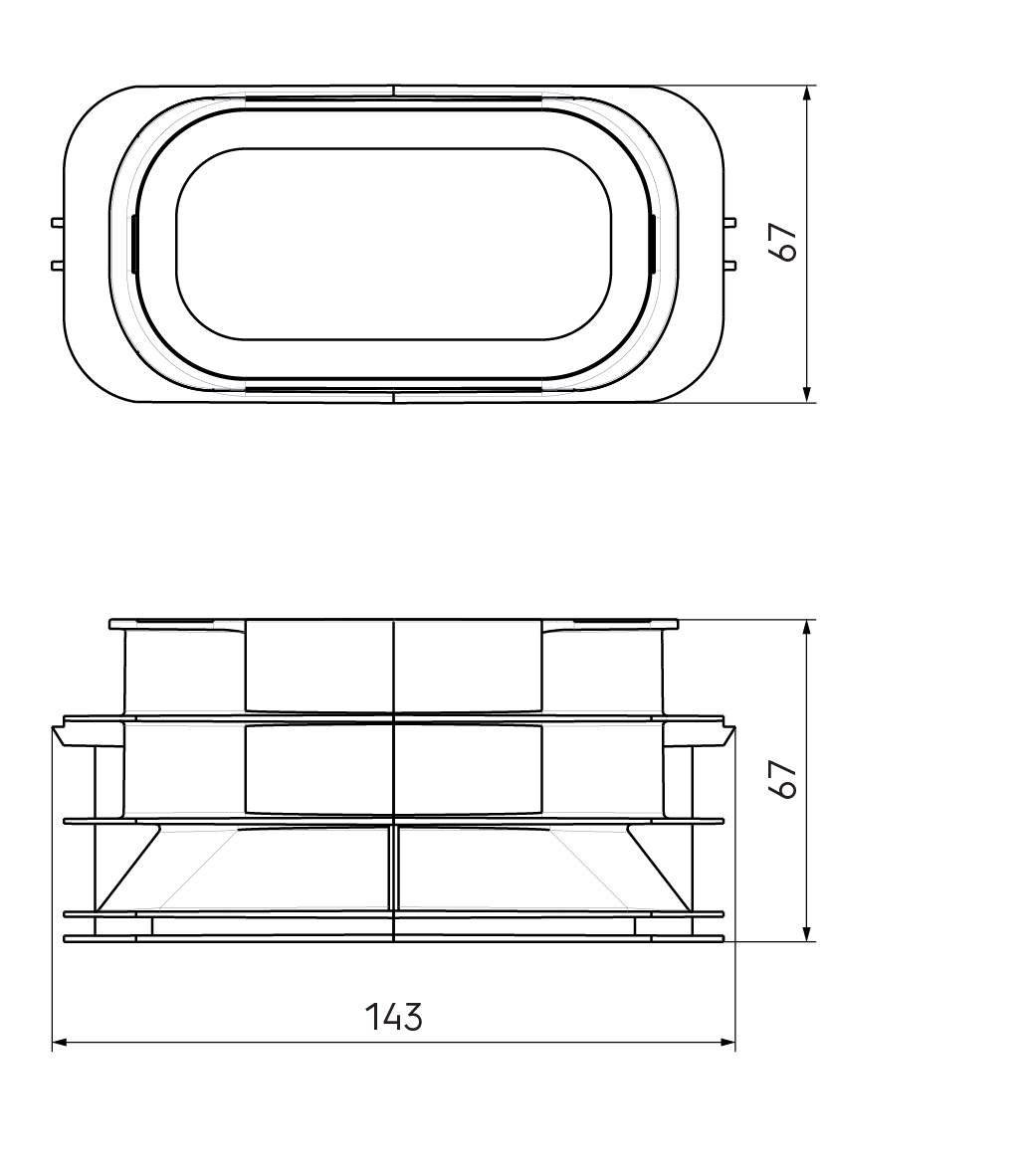 Dimensional drawing – AE35SC - AE55SC Adaptor