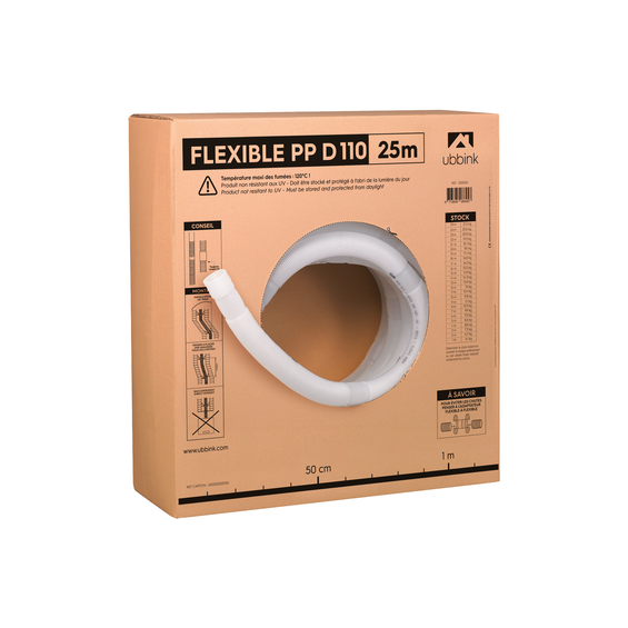Flex Pipe 110mm L25m PP Translucent