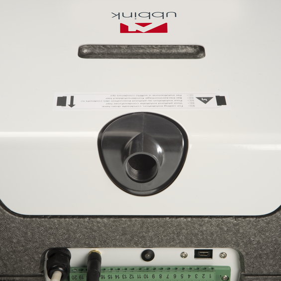 Ubiflux Air CW200 ventilation unit detail on condense drain front