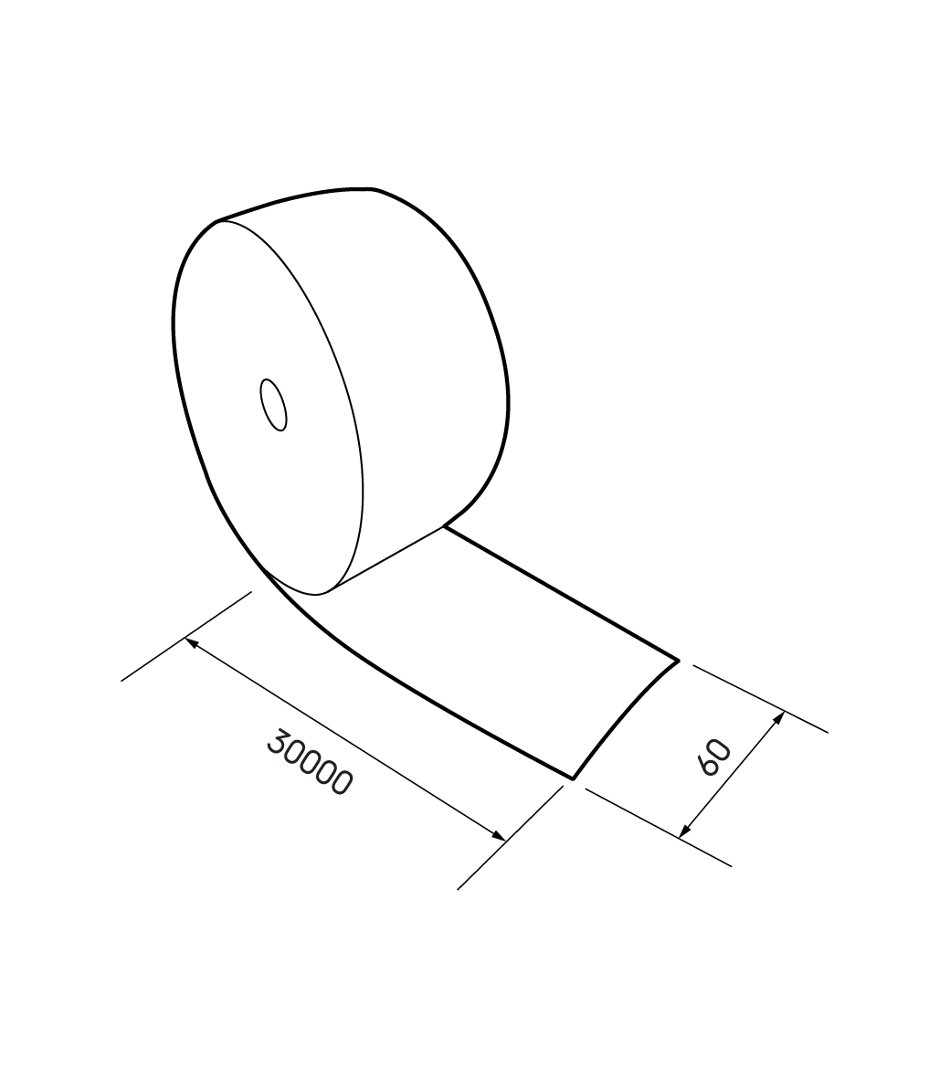 Schéma technique - Bande M900ASF/M900ADF 60mmx30m
