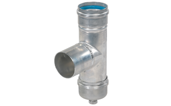Rolux T-Piece Alu + Condenstate Drain