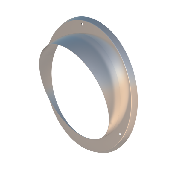888025-Finishing rose for circular wall terminal Alu