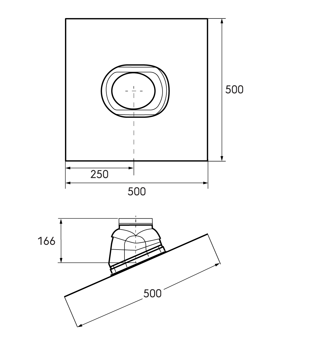 Schéma - Solin de toit 5 à 25°