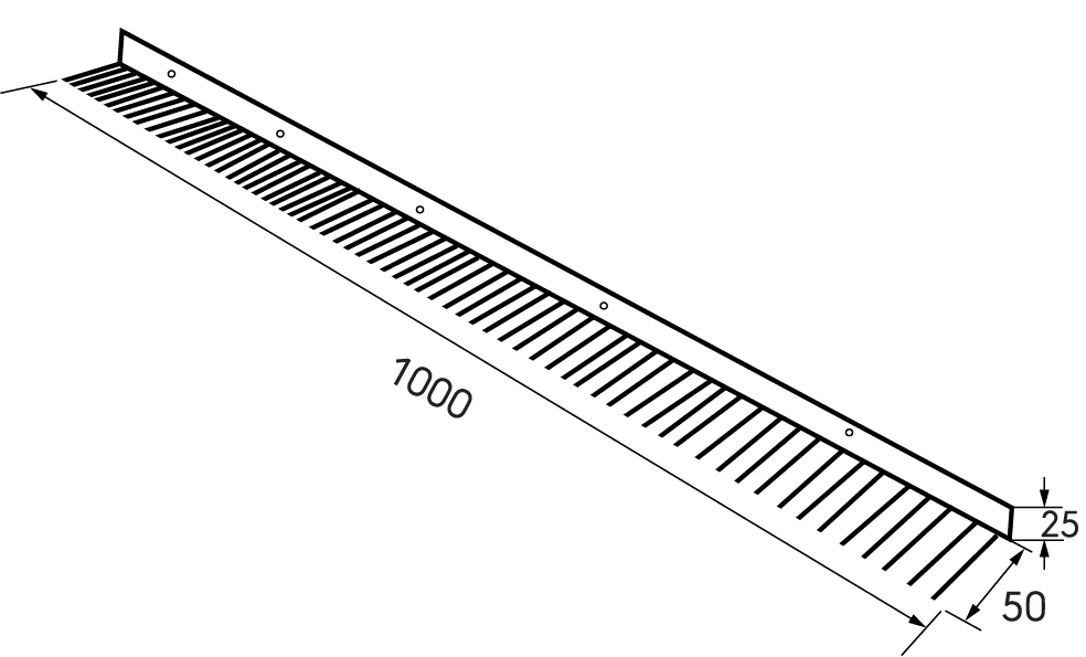 Dimensional drawing - Bird Gitter 55mm Brown
