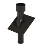 Ventub roof terminal black with universal flashing Ubiflex Standard
