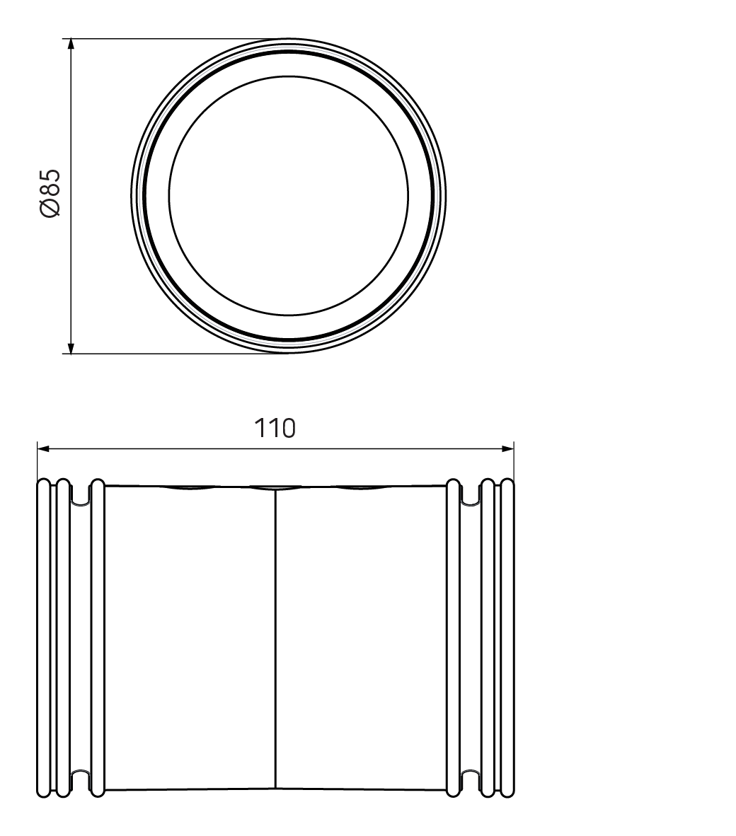 Dimensional drawing – AE34C Connector